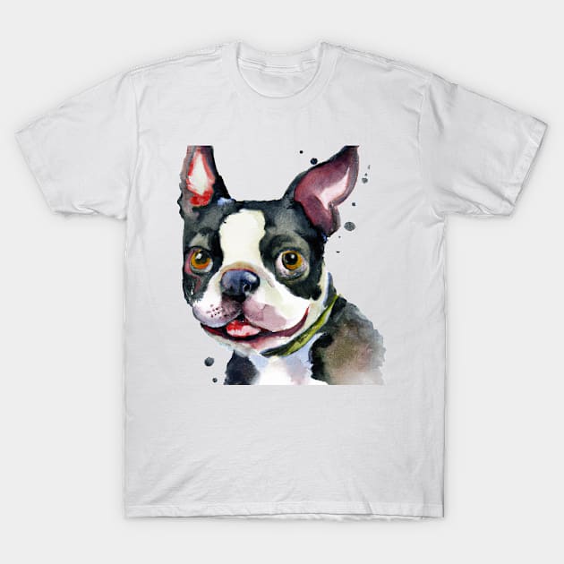 Boston Terrier Pop Art - Dog Lover Gifts T-Shirt by Edd Paint Something